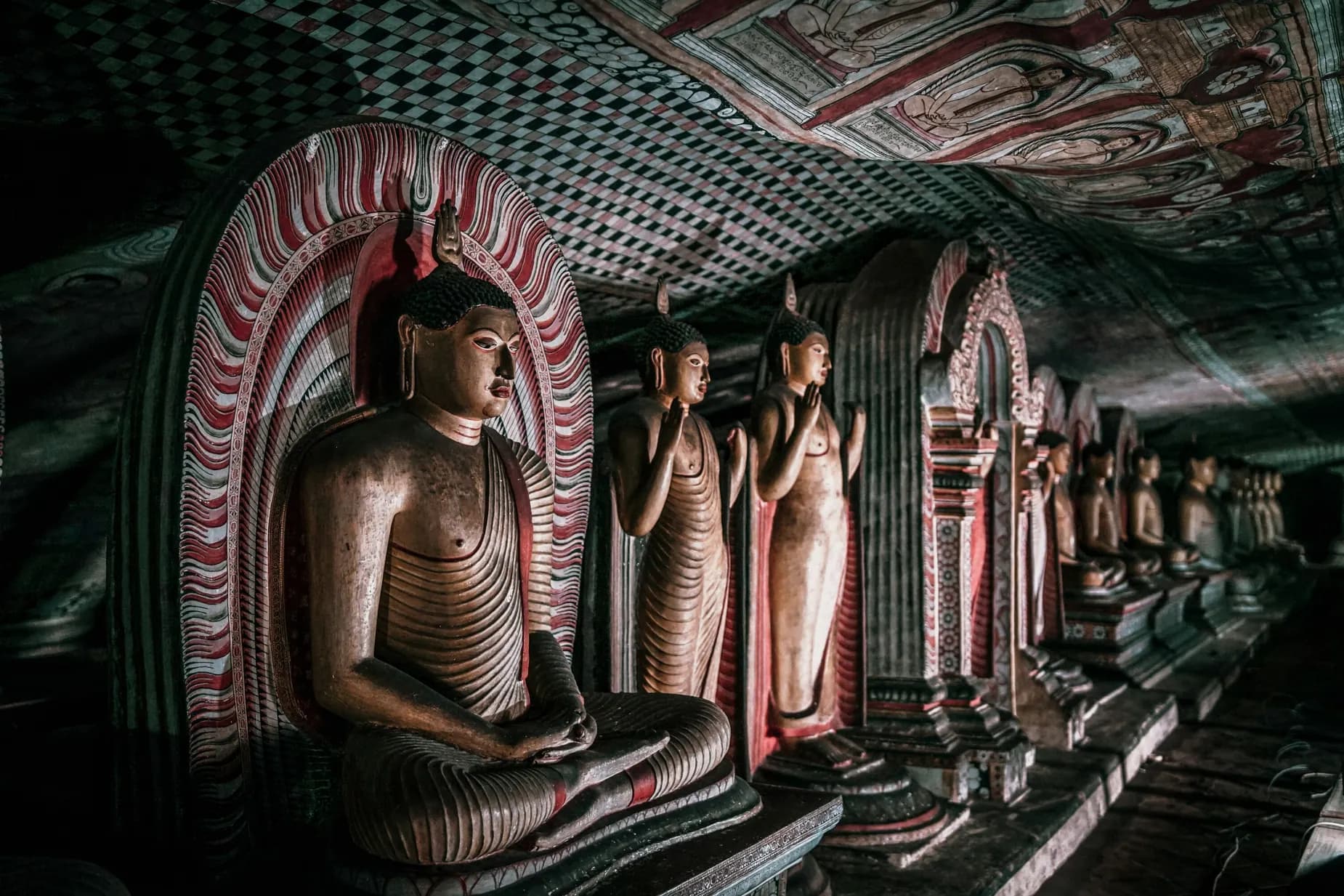 Scenery of Dambulla Cave Temple in Sri Lanka