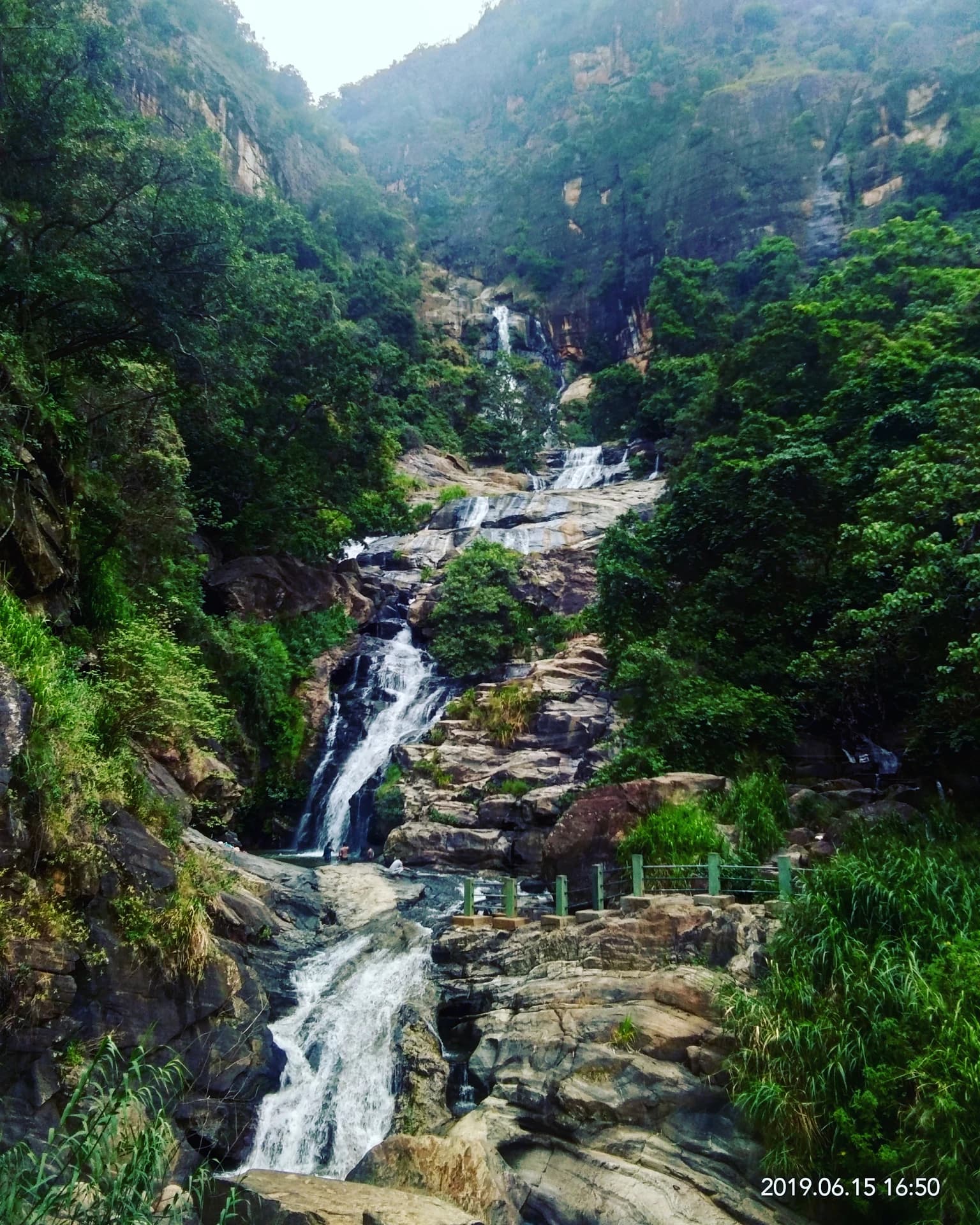 Scenery of Ravana Falls in Sri Lanka